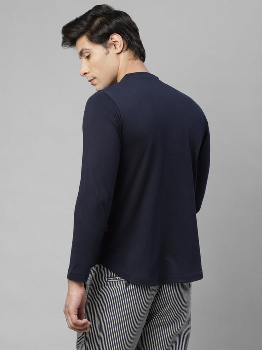 Henley Cotton Full Sleeve T-Shirt