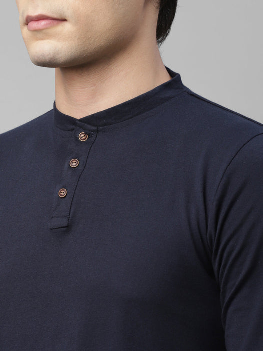 Henley Cotton Full Sleeve T-Shirt