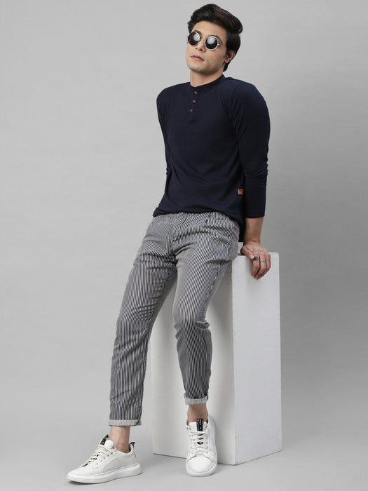 Henley Cotton Full Sleeve T-Shirt