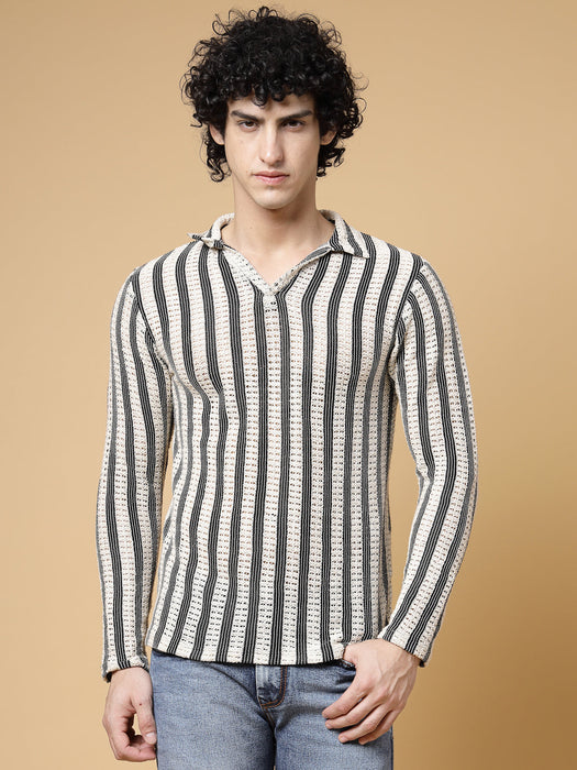 Stripes Crochet T-shirt