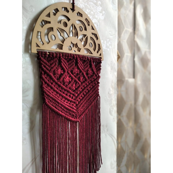 Half Moon Maroon Wall Hanging