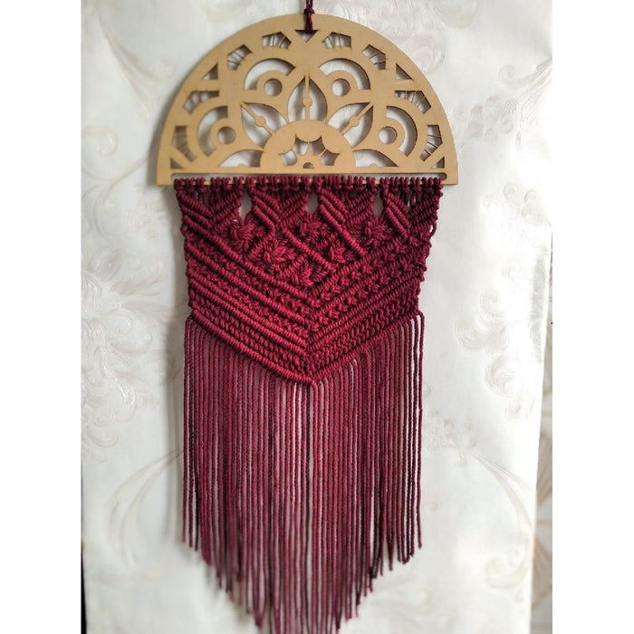 Half Moon Maroon Wall Hanging