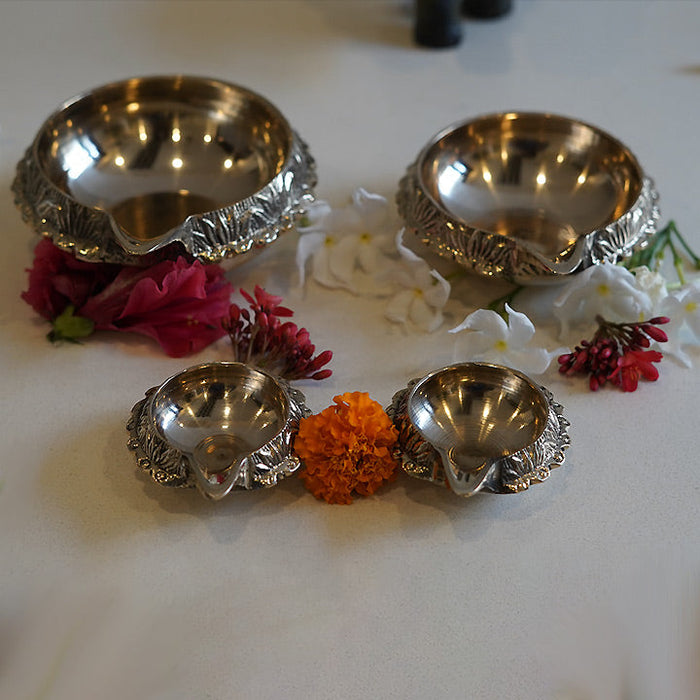 Handcrafted Brass Diya's (Set of 4)