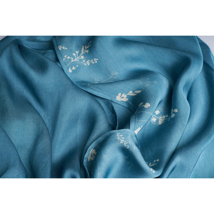 ORGANIC TEAL BLUE SCARF