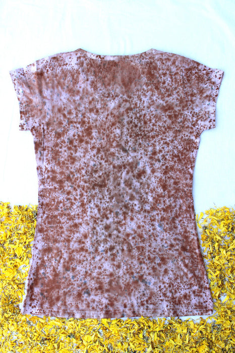 Bageeya Eco-printed Organic Cotton T-shirt | Crafted with Sacred temple flowers and Ayurvedic herbs