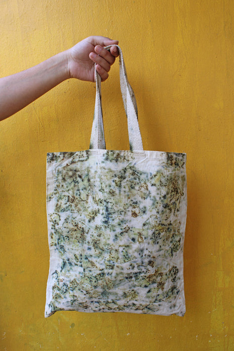 Bageeya Eco-Printed Recycled cotton Packaging Bag | Crafted with Sacred temple flowers and Ayurvedic herbs