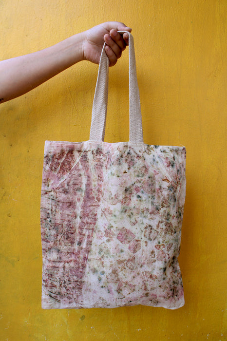 Bageeya Eco-Printed Recycled cotton Packaging Bag | Crafted with Sacred temple flowers and Ayurvedic herbs