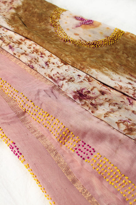 Bageeya Unique handwoven 'Krishna' Maheshwari Saree for Women: Imprinted with Marigold & Rose