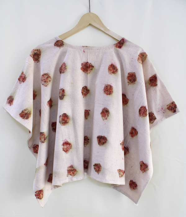 Bageeya "Gulab" Handwoven Organic cotton Crop top | Crafted with Sacred temple Roses