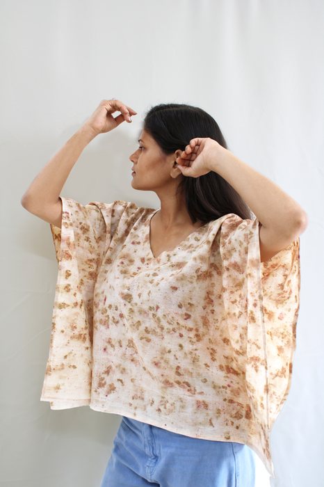 Bageeya "Pak" Handwoven Organic cotton Crop top | Crafted with Sacred Temple Roses