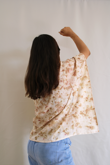 Bageeya "Pak" Handwoven Organic cotton Crop top | Crafted with Sacred Temple Roses