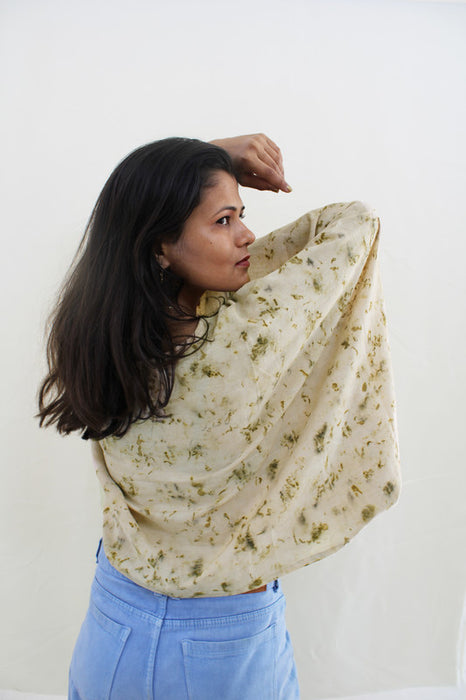 Bageeya "Bagh" Handwoven Organic cotton Box top | Crafted with Sacred Temple Marigolds