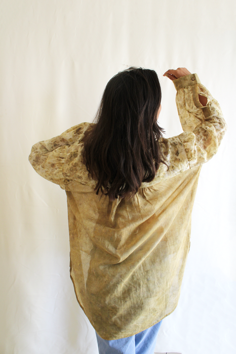 Bageeya "Miroda" Handwoven Mul Shirt | Crafted with Sacred Temple Roses and Harda