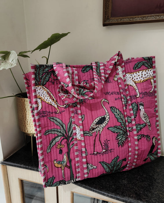 Jungle Joy Tote (Hot Pink)