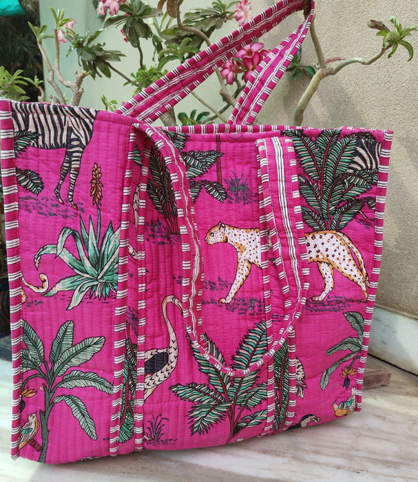 Jungle Joy Tote (Hot Pink)