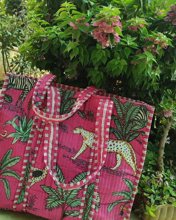 Jungle Joy Tote (Hot Pink)