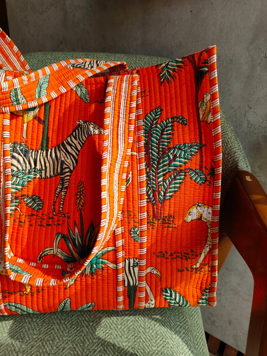 Jungle Joy Tote (Tangerine)