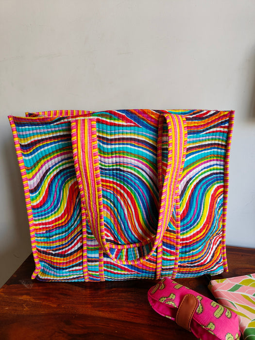 Rainbow Swirl Tote Bag