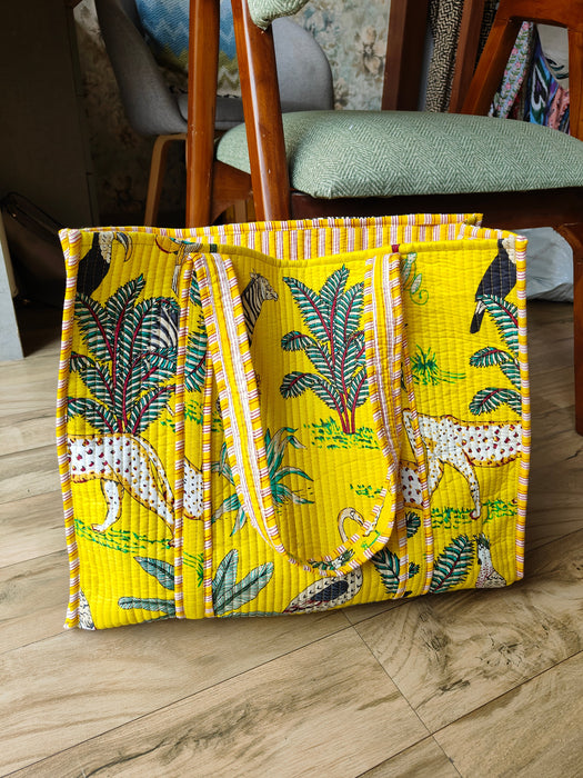 Jungle Joy Tote (Lemon Yellow)