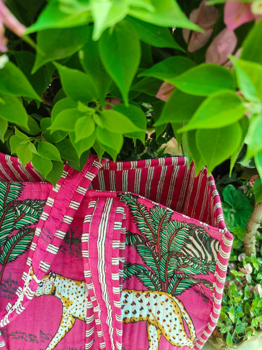 Jungle Joy Tote (Hot Pink)