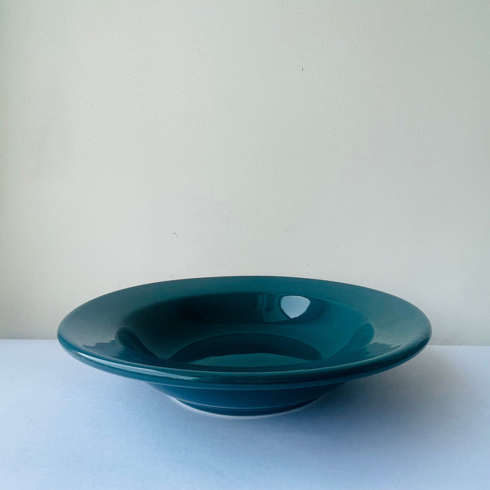 Ceramic Deep Green Pasta Plate