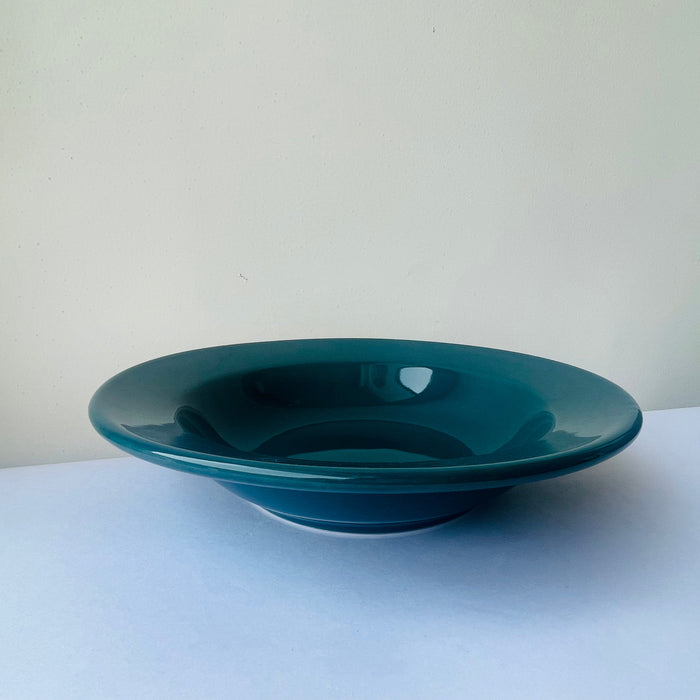 Ceramic Deep Green Pasta Plate