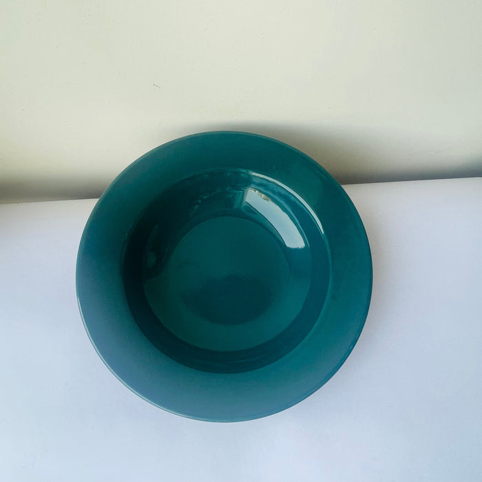 Ceramic Deep Green Pasta Plate