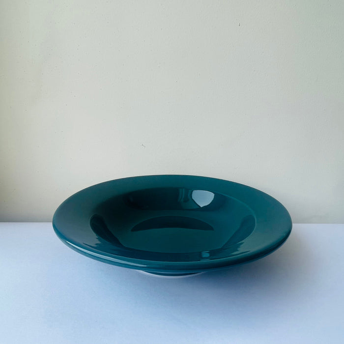 Ceramic Deep Green Pasta Plate