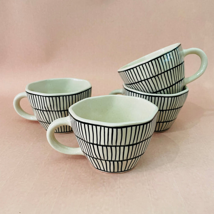 Ceramic The Black Striped Cup