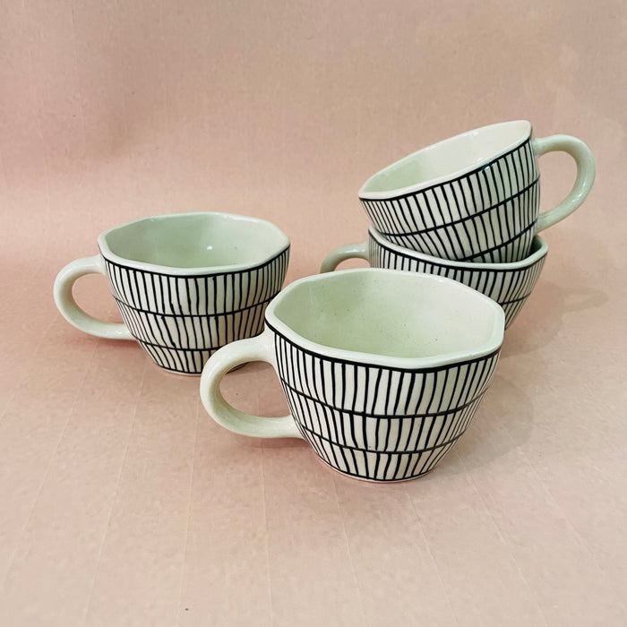 Ceramic The Black Striped Cup