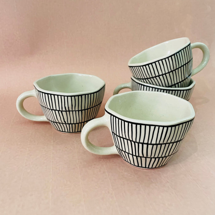 Ceramic The Black Striped Cup