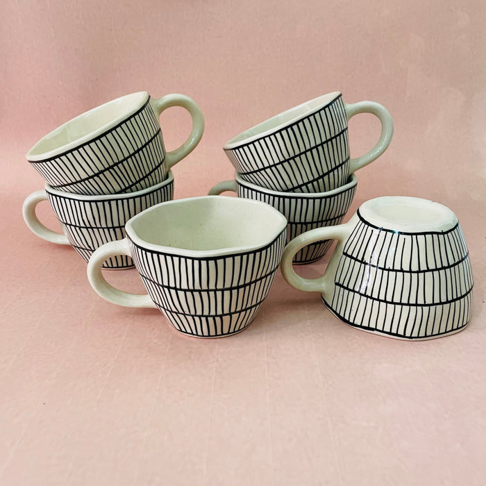 Ceramic The Black Striped Cup