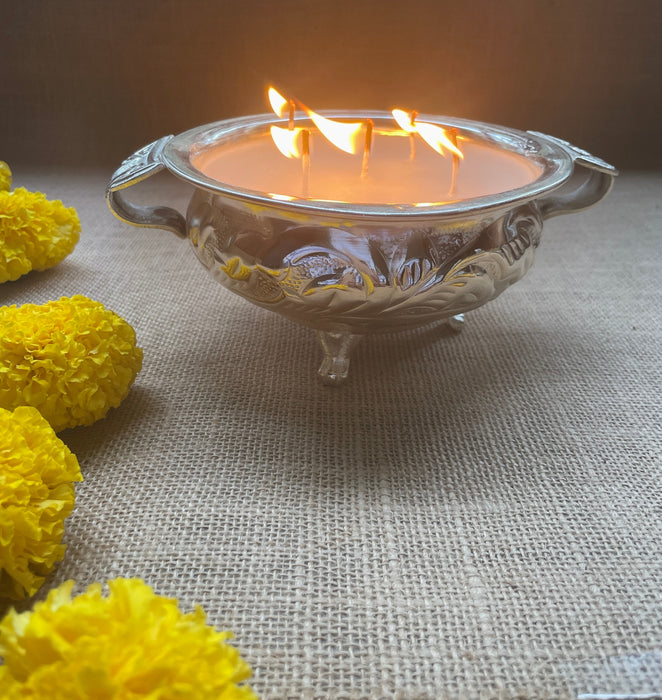 The Ceremonial Silver-Coated Candle