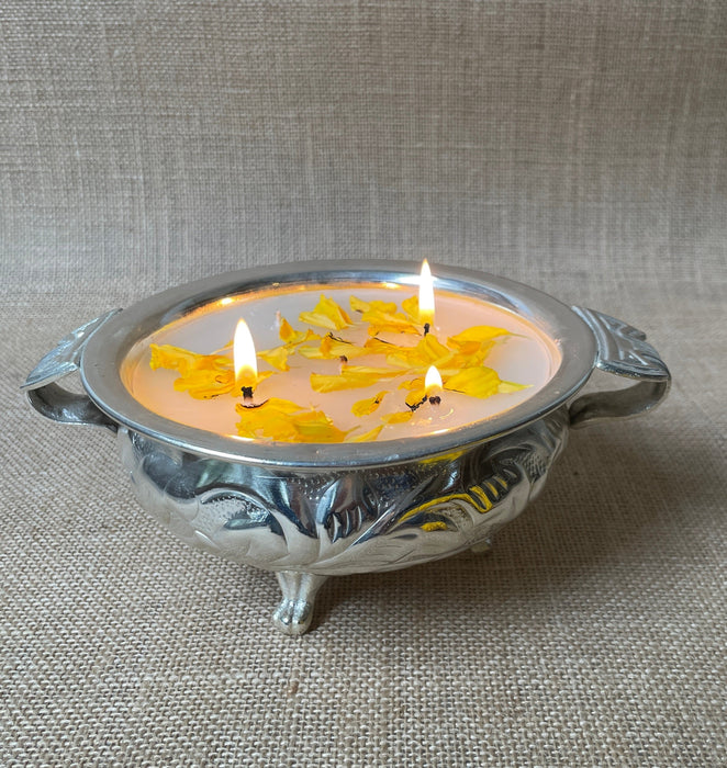 The Ceremonial Silver-Coated Candle