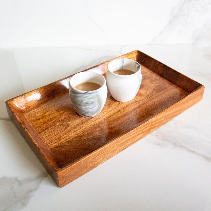 Wooden Hidden Hold Mango wood Tray