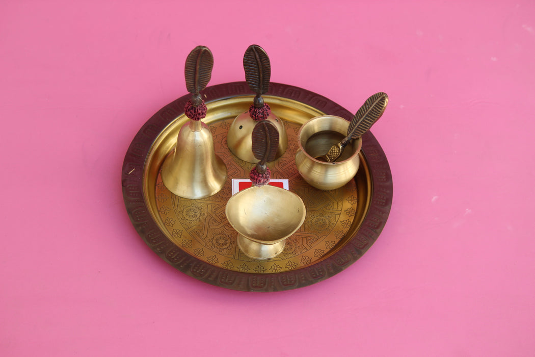 Fancy Brass Pooja Thali