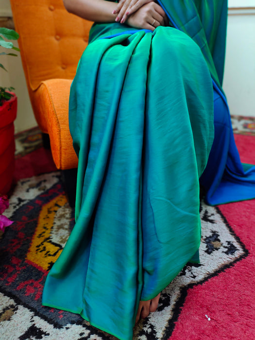 Peacock Feather Silk Saree