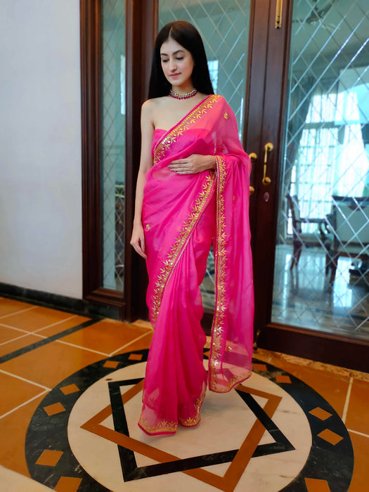 Sassy Spirit Silk Gota Work Saree