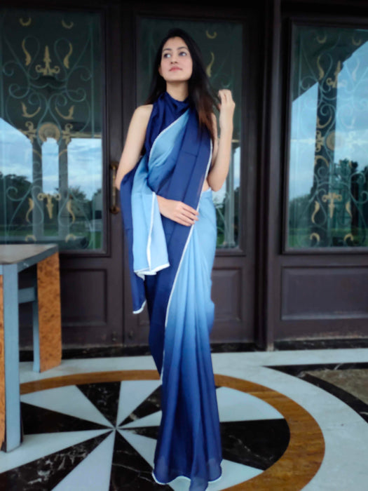 Admiral Berry (Dual Shaded Satin Silk Saree)