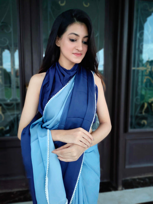 Admiral Berry (Dual Shaded Satin Silk Saree)