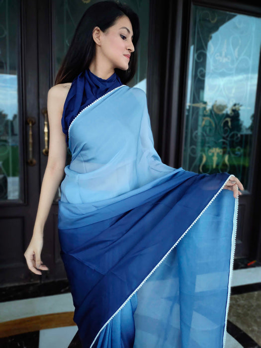 Admiral Berry (Dual Shaded Satin Silk Saree)