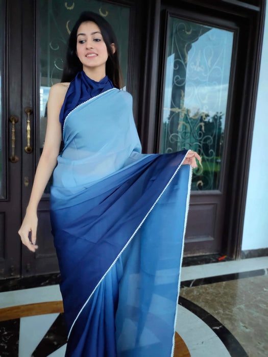 Admiral Berry (Dual Shaded Satin Silk Saree)