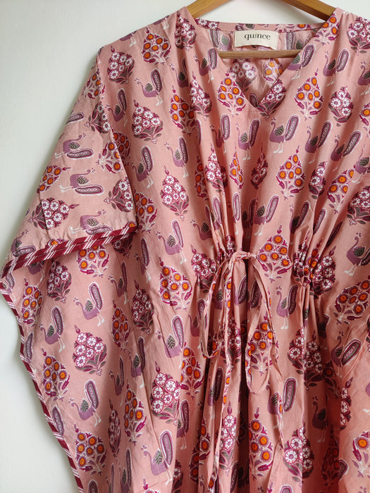 Peachy Peacock Kaftan