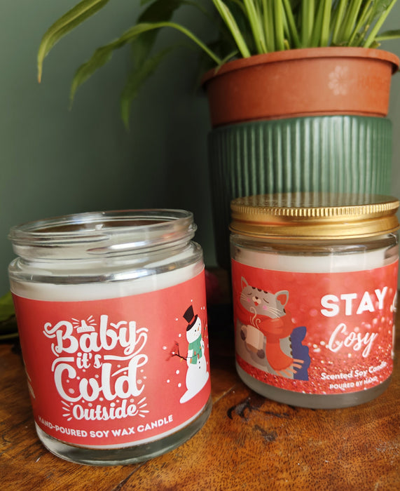 Cozy up- Soy Jar Scented Candles (set of 2)