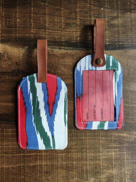 Ikat love luggage tag