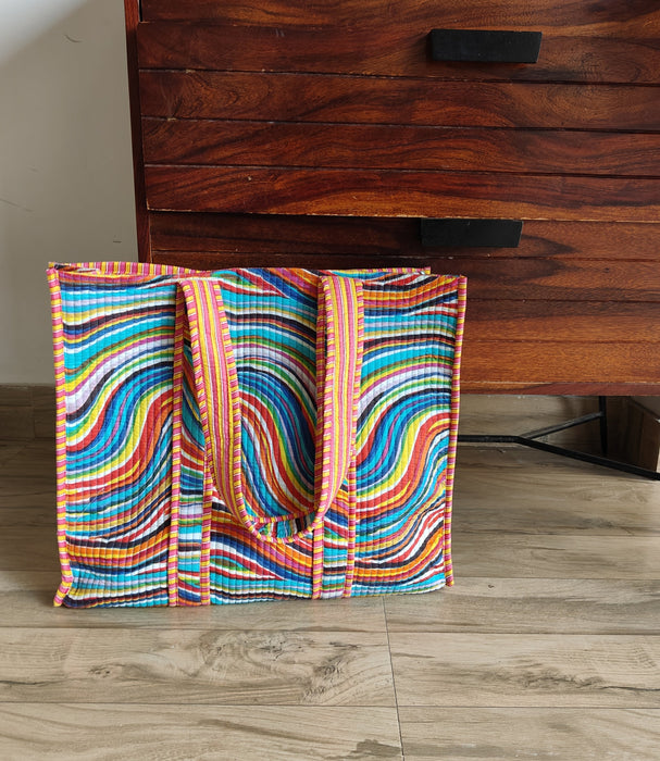 Rainbow Swirl Tote Bag