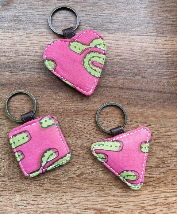 Quirky Cactus Keychain Trio