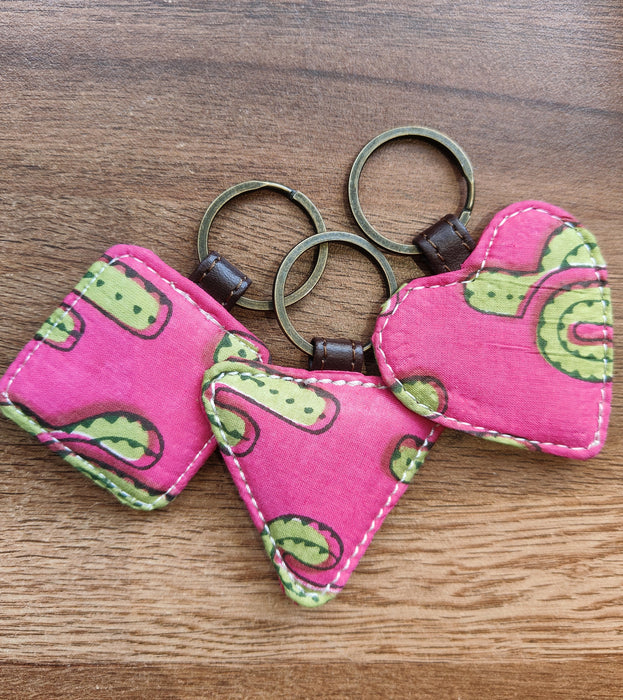 Quirky Cactus Keychain Trio