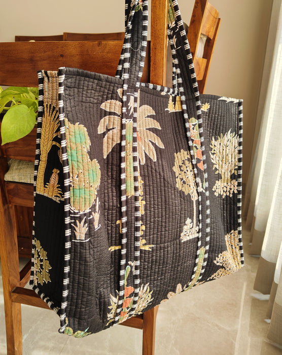 Black Palm Tote