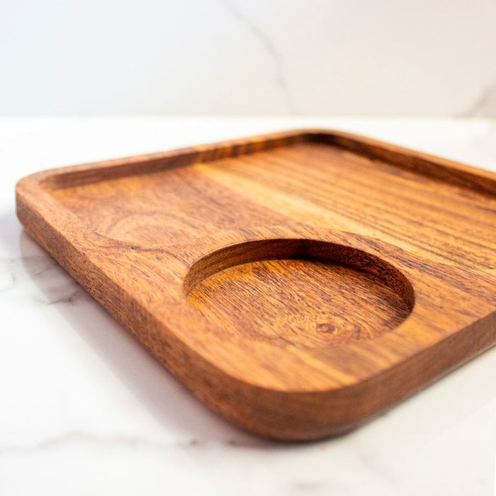 Wooden Coffee Cookie Platter